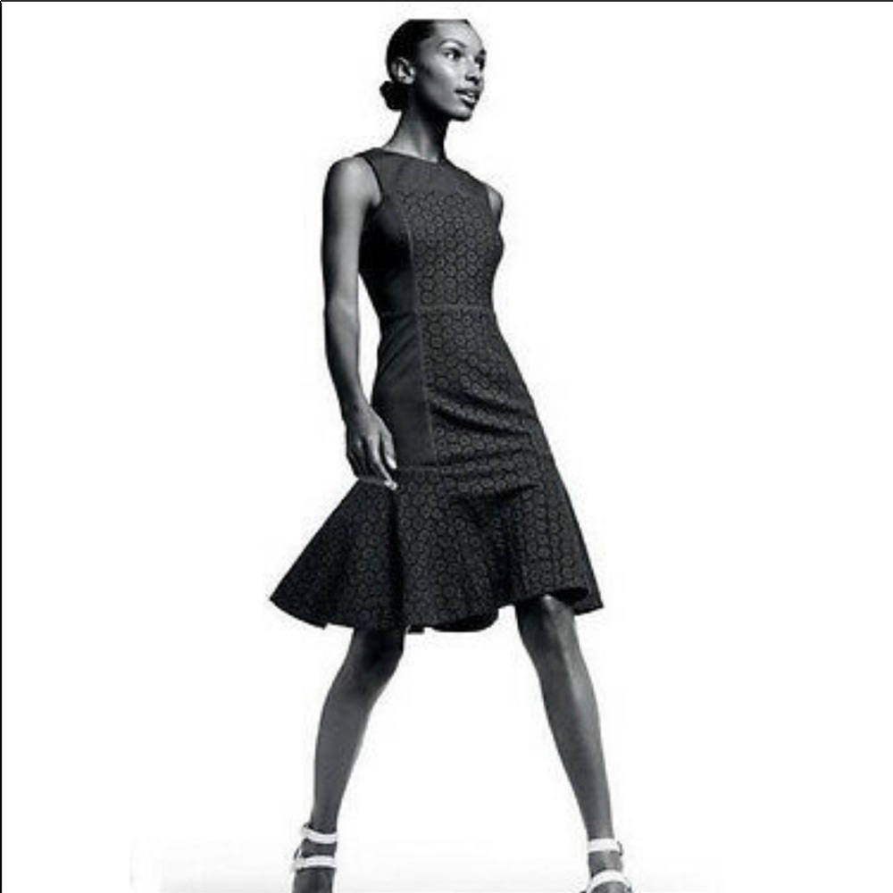 J. Crew Paneled Eyelet Sheath Dress, Black